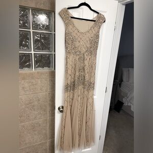 Beaded and sequined gown